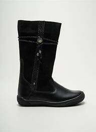Bottes tissage satiné bout rond noir BOPY fille