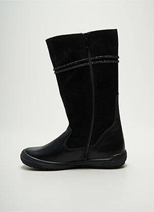Bottes tissage satiné bout rond noir BOPY fille