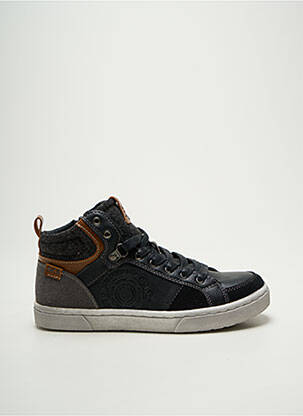 Baskets tissage satiné bout rond noir SK8 garçon