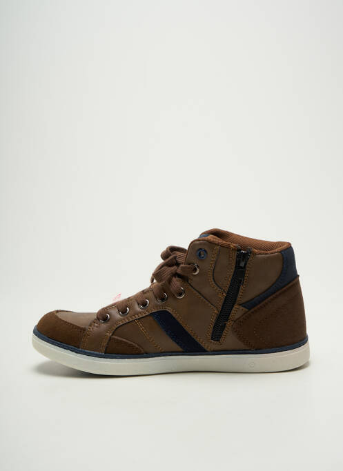 Baskets bout rond bout rond marron SK8 garcon
