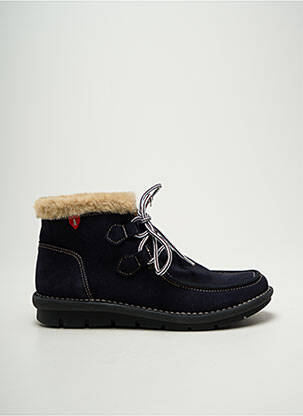 Bottines/boots nubuck talon plat jusqu'à 3cm bleu ALCE SHOES femme