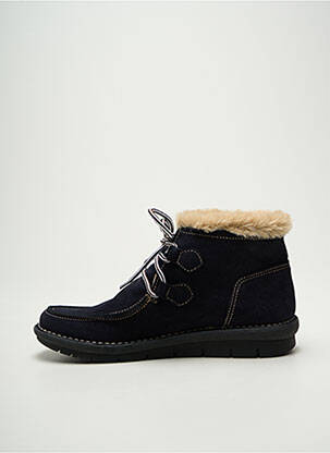 Bottines/boots nubuck talon plat jusqu'à 3cm bleu ALCE SHOES femme