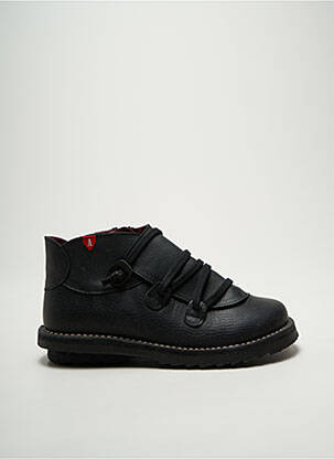 Bottines/boots tissage satiné talon plat jusqu'à 3cm noir ALCE SHOES femme