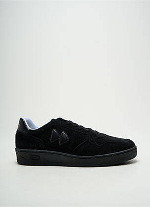Baskets tissage satiné bout rond noir MOVING unisexe