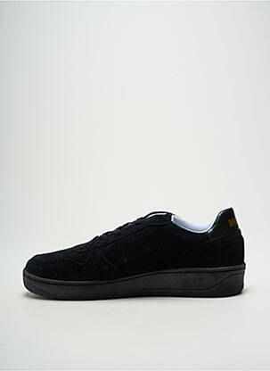 Baskets tissage satiné bout rond noir MOVING unisexe