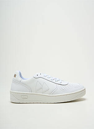 Baskets tissage satiné bout rond blanc MOVING unisexe
