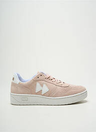 Baskets nubuck talon plat jusqu'à 3cm rose MOVING femme