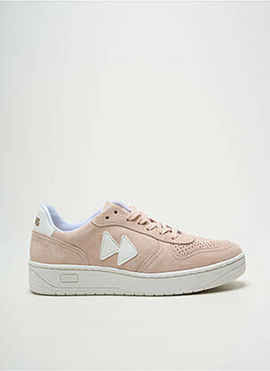 Baskets nubuck talon plat jusqu'à 3cm rose MOVING femme