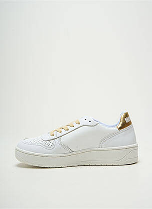Baskets matière lisse talon de 4 à 6cm blanc MOVING femme