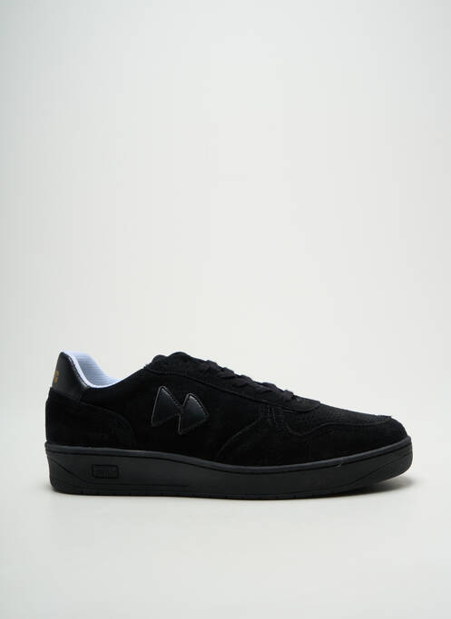 Baskets tissage satiné bout rond noir MOVING unisexe