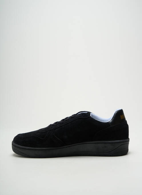 Baskets tissage satiné bout rond noir MOVING unisexe