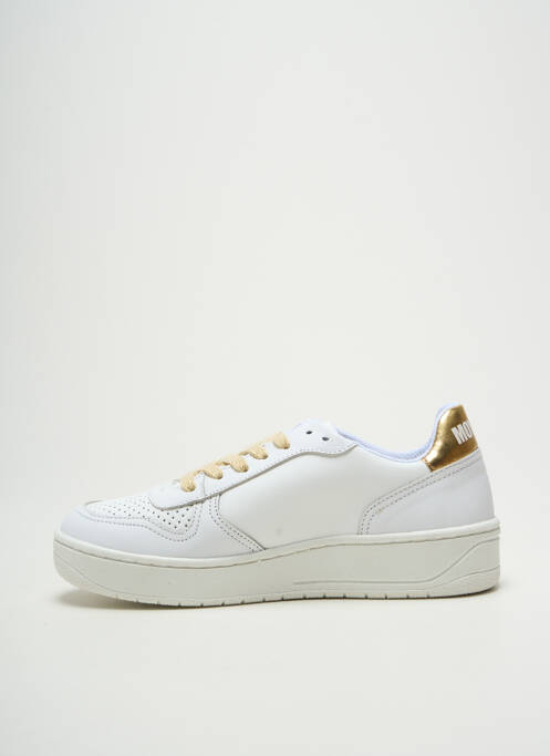 Baskets matière lisse talon de 4 à 6cm blanc MOVING femme