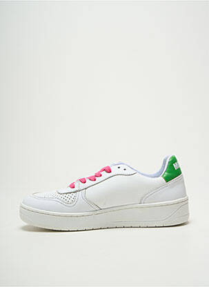 Baskets matière lisse talon de 4 à 6cm blanc MOVING femme