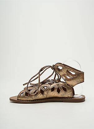 Sandales/nu pieds chiquet talon plat jusqu'à 3cm marron LPB femme