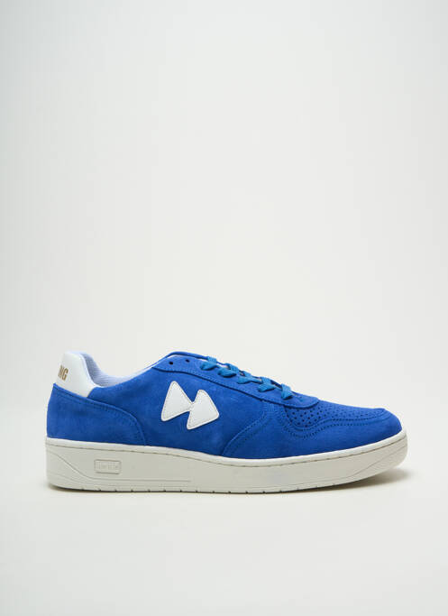 Baskets nubuck bout rond bleu MOVING unisexe