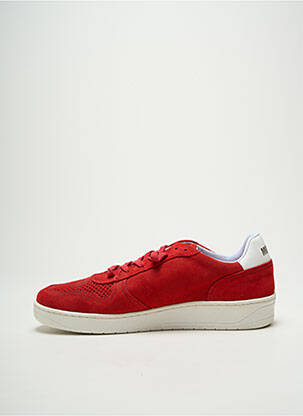 Baskets tissage satiné bout rond rouge MOVING unisexe