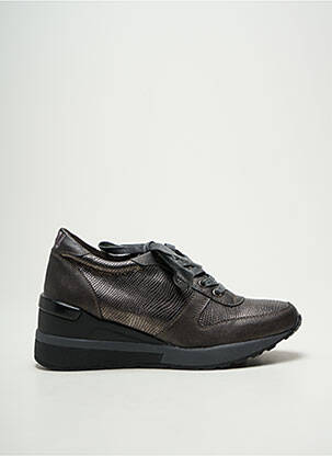 Baskets talon compensé talon de 4 à 6cm gris B3D femme