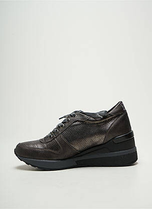 Baskets talon compensé talon de 4 à 6cm gris B3D femme
