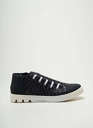 Baskets fermeture zip et lacets talon plat jusqu'à 3cm noir CHATTAWAK femme