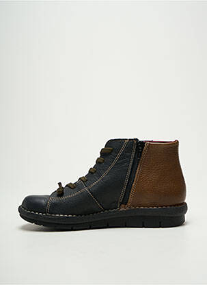 Bottines/boots bout rond talon plat jusqu'à 3cm noir ALCE SHOES femme