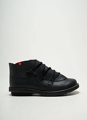Baskets matière lisse bout rond noir ALCE SHOES homme