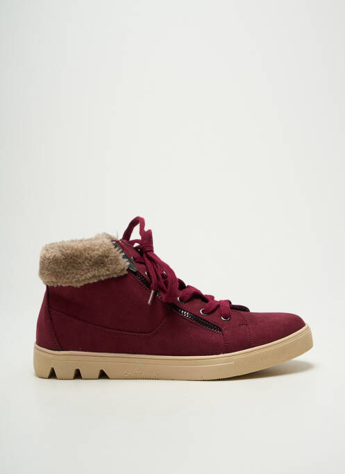 Baskets fermeture zip et lacets talon plat jusqu'à 3cm violet CHATTAWAK femme