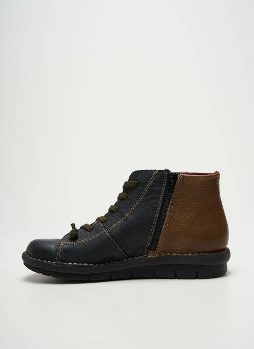 Bottines/boots bout rond talon plat jusqu'à 3cm noir ALCE SHOES femme