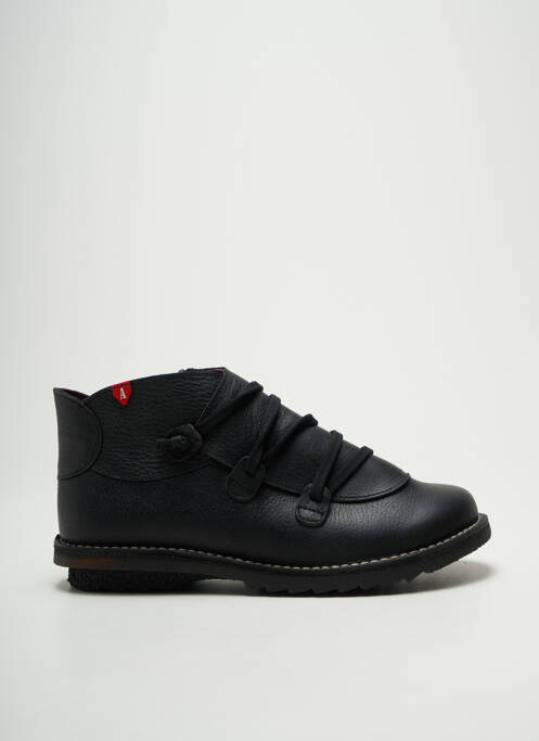Baskets matière lisse bout rond noir ALCE SHOES homme