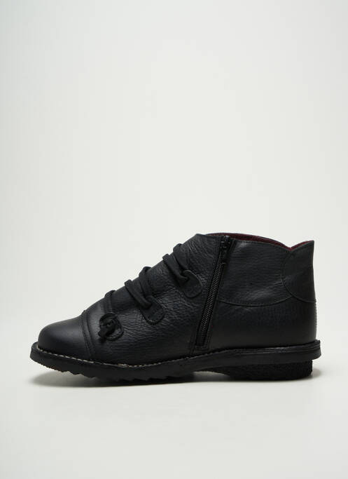 Baskets matière lisse bout rond noir ALCE SHOES homme