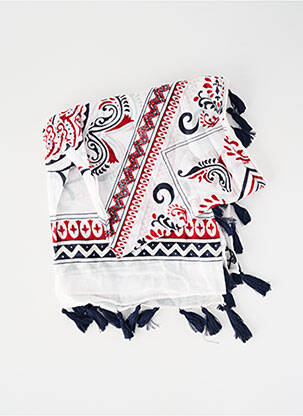 Foulard imprimé fantaisie blanc CAROLL femme
