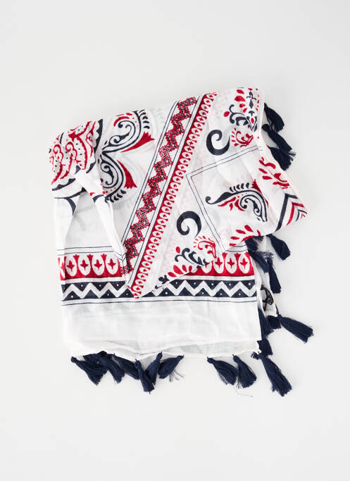 Foulard imprimé fantaisie blanc CAROLL femme