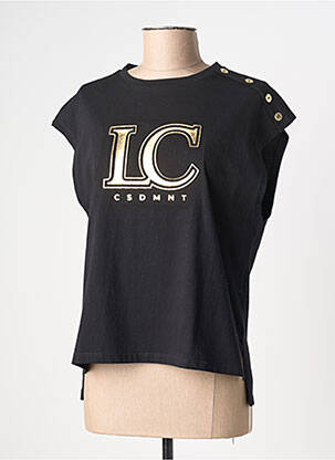T-shirt sérigraphie manches courtes noir LOLA CASADEMUNT femme