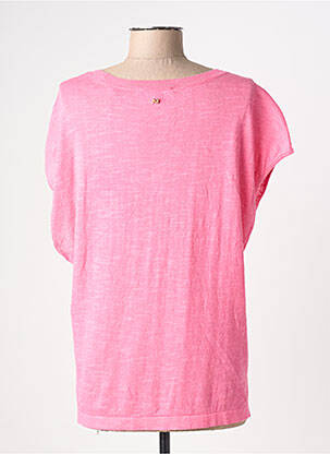 Top tissage jersey manches courtes rose LOLA CASADEMUNT femme