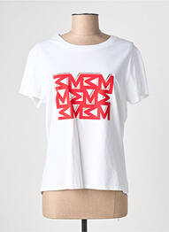 T-shirt sérigraphie manches courtes blanc LOLA CASADEMUNT femme