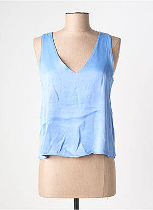 Top coupe fluide sans manche bleu LOLA CASADEMUNT femme