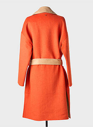 Manteau long coupe cintrée sans capuche orange LOLA CASADEMUNT femme