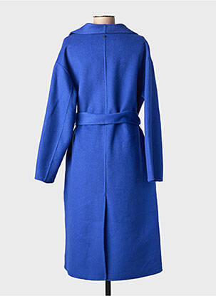 Manteau long coupe cintrée sans capuche bleu LOLA CASADEMUNT femme