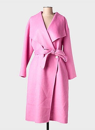 Manteau long coupe cintrée sans capuche rose LOLA CASADEMUNT femme