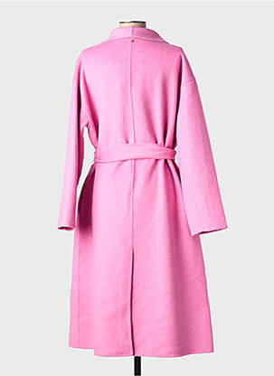 Manteau long coupe cintrée sans capuche rose LOLA CASADEMUNT femme