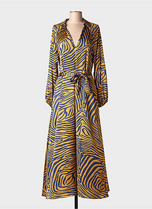 Robe longue manches longues manches longues jaune LOLA CASADEMUNT femme
