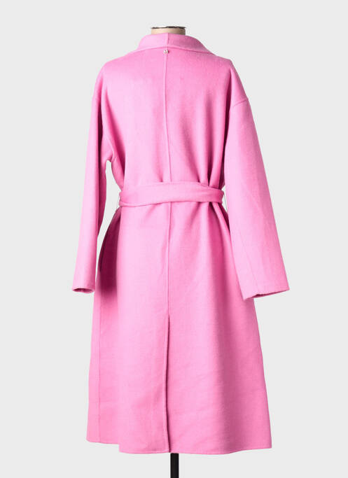 Manteau long coupe cintrée sans capuche rose LOLA CASADEMUNT femme
