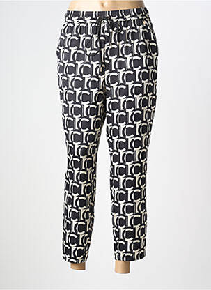 Pantalon 7/8 tissage popeline taille normale noir LOLA CASADEMUNT femme