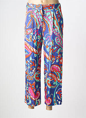 Pantalon 7/8 taille haute taille haute bleu LOLA CASADEMUNT femme