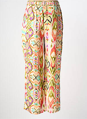Pantalon 7/8 taille haute taille haute jaune LOLA CASADEMUNT femme