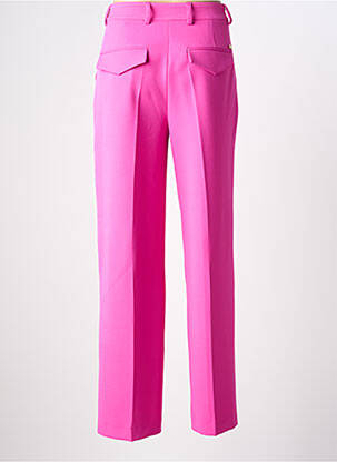 Pantalon large tissage crêpe taille haute rose LOLA CASADEMUNT femme