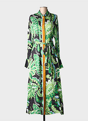 Robe longue manches longues manches longues vert LOLA CASADEMUNT femme