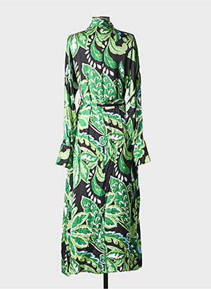 Robe longue manches longues manches longues vert LOLA CASADEMUNT femme