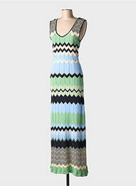 Robe longue sans manche sans manche vert LOLA CASADEMUNT femme