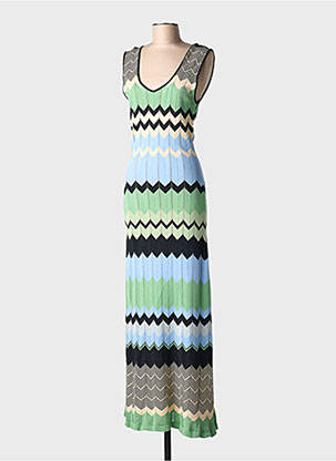 Robe longue sans manche sans manche vert LOLA CASADEMUNT femme