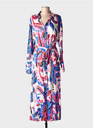 Robe longue manches longues manches longues rose LOLA CASADEMUNT femme